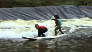 Kids Surfing at Wavegarden Wave Lagoon [upl. by Kcirb]