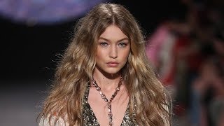 Gigi Hadid LOSES Shoe On NYFW Runway amp Handles It Like A Pro [upl. by Akcebar486]