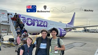 My FIRST Time Flying BONZA ✈️💜🇦🇺 [upl. by Alledi136]