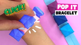 How to make COOL origami POP IT bracelet diy fidget toys origami bracelet [upl. by Jeralee]