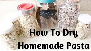 HOW TO DRY HOMEMADE PASTA [upl. by Addie]