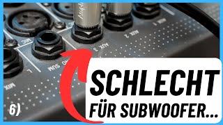 MISCHPULT BEDIENUNG  Part 6  Subwoofer Monitore und PA Lautsprecher anschließen [upl. by Noryb]