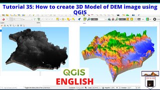 How to create 3D Model of DEM image using QGIS [upl. by Nylyaj]