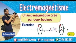 Champ magnétique créé par deux bobines de même axe en un point [upl. by Arbas]