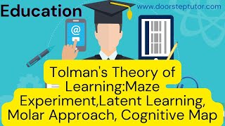 Tolmans Theory of LearningMaze ExperimentLatent Learning Molar Approach Cognitive MapEducation [upl. by Atteram]