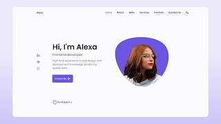 Responsive Personal Portfolio Website Using HTML CSS And JavaScript  DarkLight Mode [upl. by Maram]