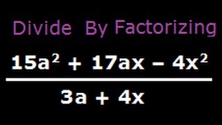 Class 8 Maths Chapter 14  Division Of Algebraic Expressions  Factorisation [upl. by Trace732]