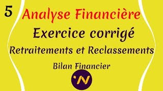 5 Analyse financière Exercice les retraitements et les reclassements [upl. by Widera]