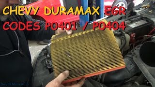 Chevy LLY Duramax EGR Codes P0401 P0404 [upl. by Lobiv]