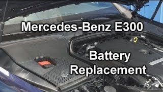 MercedesBenz E300E320E350E400E550 20052019  New Battery Install [upl. by Ylrebmi]