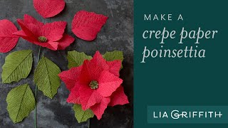 Make A Simple Crepe Paper Poinsettia [upl. by Allrud]