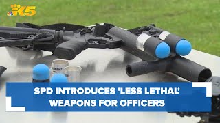 Seattle police introduce lesslethal weapons officers will be using on duty [upl. by Feodore716]