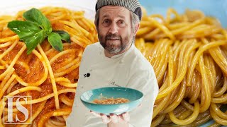 Spaghetti al pomodoro originale pumarola vs gourmet con Cristiano Tomei [upl. by Larret67]