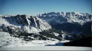 Skiing in Val GardenaGröden Dolomites [upl. by Elram871]