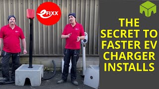 The Secret of FASTER commercial EV charge point installation  EVBLOCKS pedestal base [upl. by Stefan]