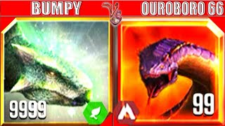 BUMPY 99 VS OUROBOROS 66 JURASSIC WORLD [upl. by Ainet]