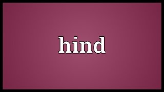 Hind Meaning [upl. by Liesa]