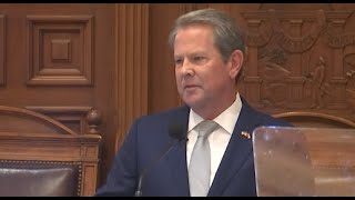 WATCH LIVE Georgia Gov Brian Kemp delivers State of the State Address [upl. by Annoirb]