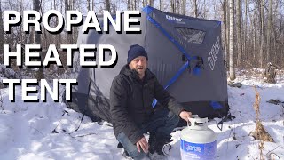 Camping In Propane Heated Tent [upl. by Cindee]