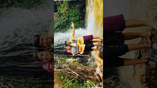 Apsarakonda water falls near Honnavar 🥳waterfalls shortvideo familyvlog familytimefuntime [upl. by Aihsetel]