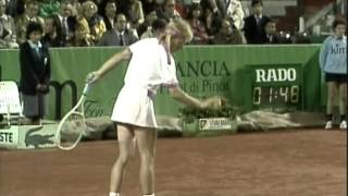 Gabriela Sabatini v Martina Navratilova Rome 1990 pt3 [upl. by Afinom]