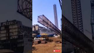 DANGER Crane Tower Collapses Workers Flee for Their Lives [upl. by Rehpotsihc]