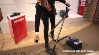 Miele Compact C2 TotalCare Vacuum Demo and Review from Vacuum Warehouse Canada [upl. by Sivia]