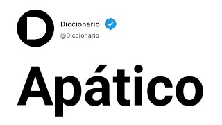 Apático Significado En Español [upl. by Zeta]