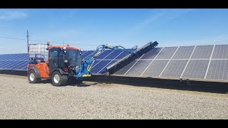 Multihog MX Tractor with Fixed Tilt Solar panel cleaner [upl. by Conard]