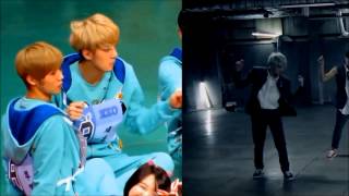 130128 Sehun BH CYampLH dances to quotGrowlquot  아육대 [upl. by Allesig]