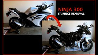 How to get your Ninja 300 Naked Step by step fairings removal [upl. by Mayworm]