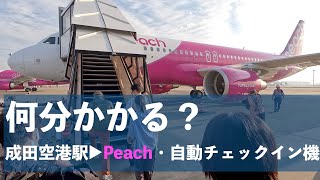 成田空港駅▶Peach・チェックインカウンター【ノーカット】 [upl. by Tarsus668]