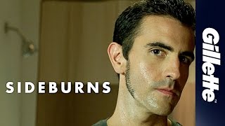 How to Shave Sideburns Sideburns Tutorial  Gillette STYLER [upl. by Nnov]