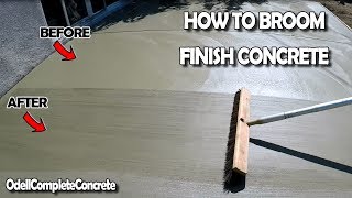 How to Broom Finish a Concrete Slab [upl. by Filberte197]