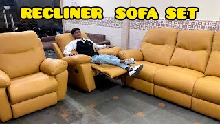 RECLINER SOFA SET By Comfort Sofa and Furniture furniture recliner reclinersofaset sofa [upl. by Attelrac]