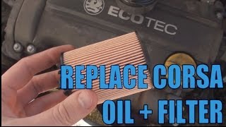 How to change the Oil And Filter Corsa 12 [upl. by Lamhaj642]