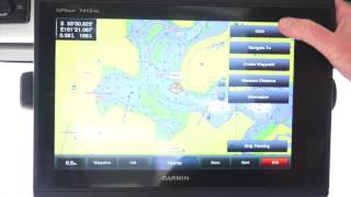 Garmin Marine How to enter a waypoint [upl. by Anyal]