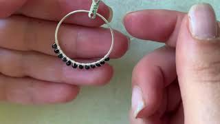 A Howto WireWrapped Seed Bead Hoop Earring Tutorial [upl. by Turner]