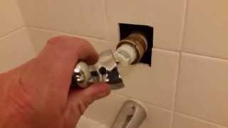 Delta shower valve handle removal  bonnet nut stuck  replacement [upl. by Yrkcaz]