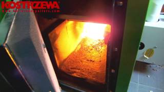 KOSTRZEWA Twin Bio boiler pellet burner in action [upl. by Nilson]