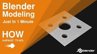 Blender Modeling Just In 1 Minute  Blender Hard Surface Modeling  Quick Booleans [upl. by Mensch]