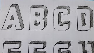 3d Drawing Letter A To Z  How To Draw Capital Alphabet Lettering A Z Easy Simple For Beginners [upl. by Moffitt]