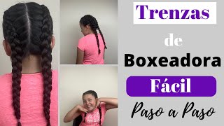 Trenzas de boxeadora Paso Paso BOXER BRAIDS [upl. by Holsworth]