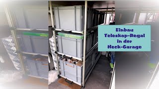 Regalsystem mit Teleskopschienen für die Heckgarage [upl. by Akihsat]