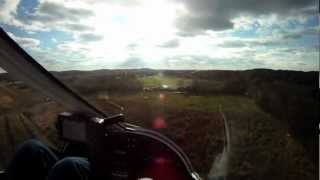 GoPro HD Sketchy Landing In Ferguson HomeBuilt Experimental Ultralight Aircraft Crazy [upl. by Ogawa]