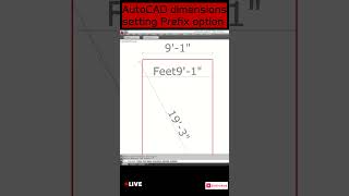 How do I add a prefix to a dimension in Autocad autocad autocadshorts shorts viralshorts [upl. by Llenyt]