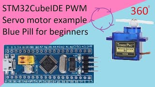 77 STM32CubeIDE FS90R Continues Servo Motor PWM with STM32F103C8T6 [upl. by Wendye]