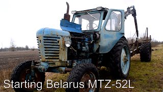 Starting Tractor Belarus MTZ50 MTZ52L 1080p [upl. by Klockau]