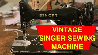 How to Thread a Vintage Singer Sewing Machine 1920s 1930s 1940s 1950s [upl. by Medovich]