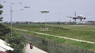 Nonton Pesawat Terbang Antri Landing di Bandara SoekarnoHatta Jakarta  Plane Spotting 2021 [upl. by Yelsnit]